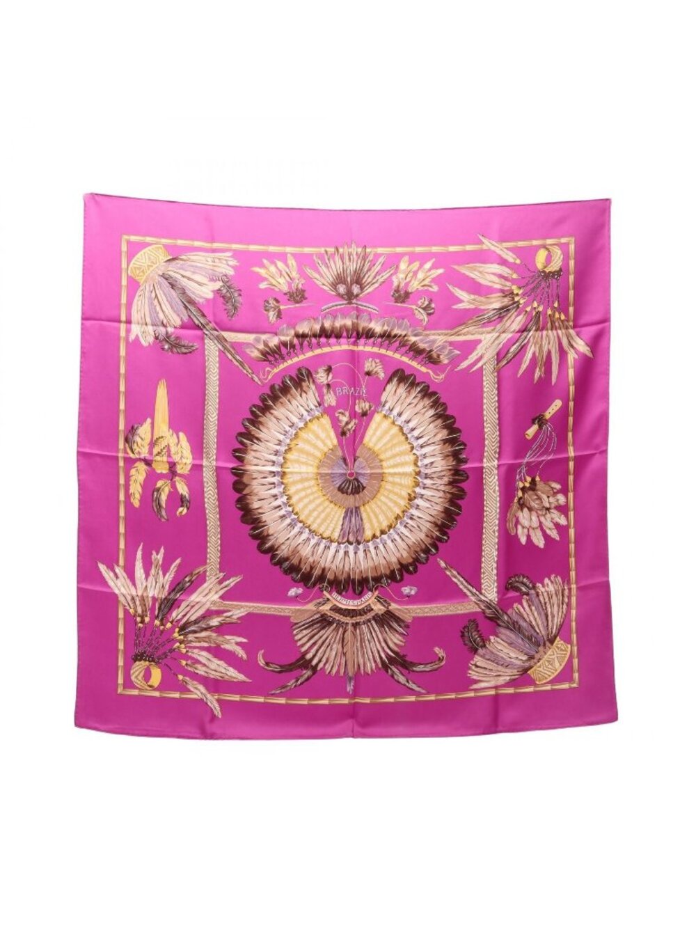 Hermes Scarf Carre 90 Brazil Silk